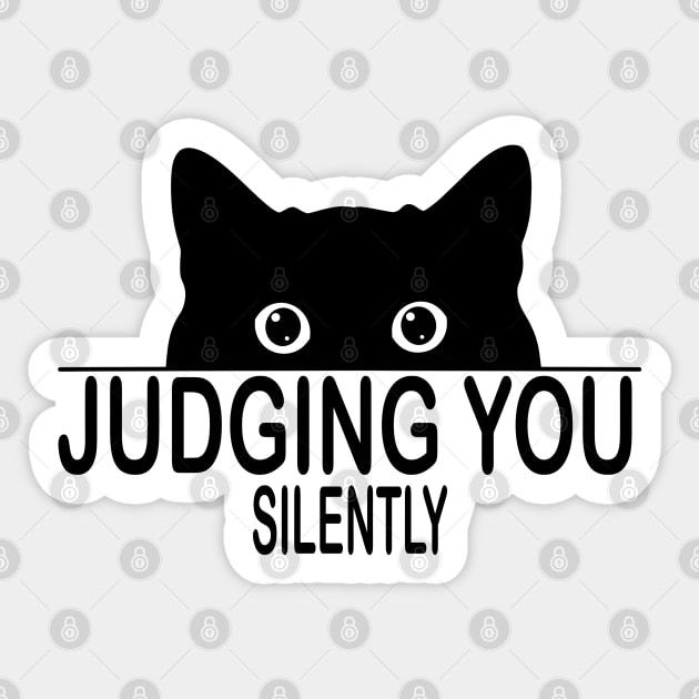 Silent Cat Judgment Sticker by MakerMind8.2